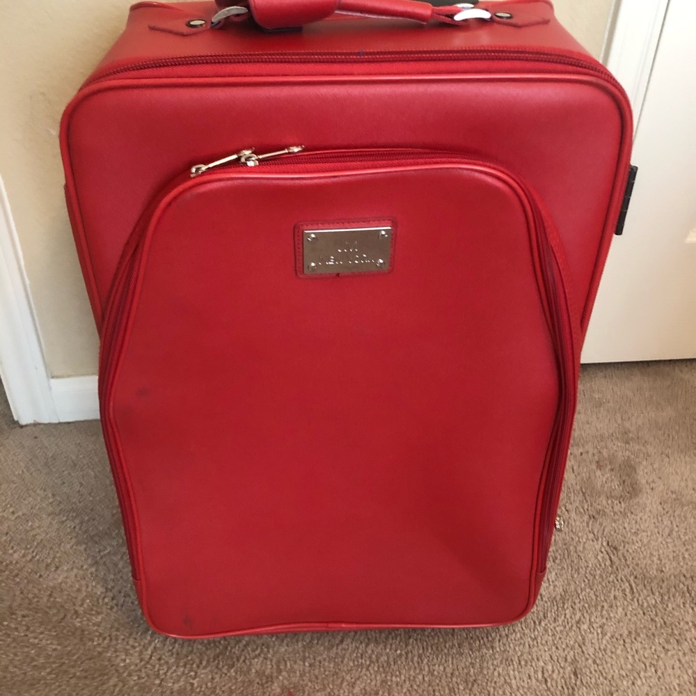 4 Piece Red Joy Mangano Luggage Set - gently used